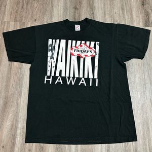 90s vintage TGI Fridays jerzees black white red graphic t shirt
